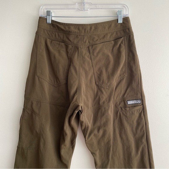 Prana hiking climbing pants olive green khaki adjustable waist size small - Picture 7 of 14